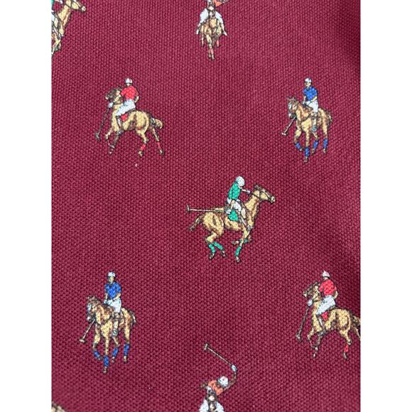 Little Boys POLO RALPH LAUREN Pullover Shirt-Burgundy with Pony/Rider Print-Sz 4 - Picture 2 of 7